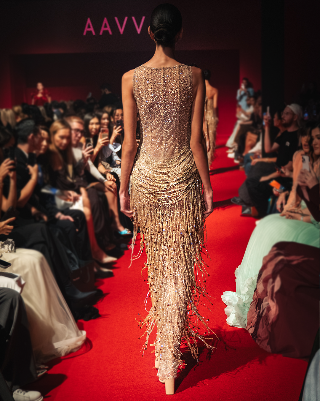 Fully Beaded Sleeveless Gown