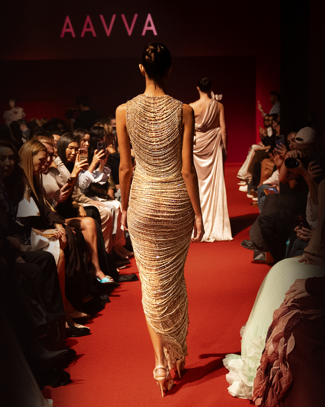 Fully Beaded Strapless Gown