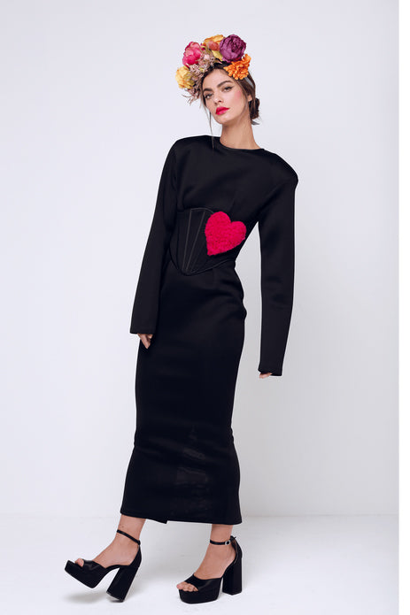 Long Sleeve Inner Corset Dress