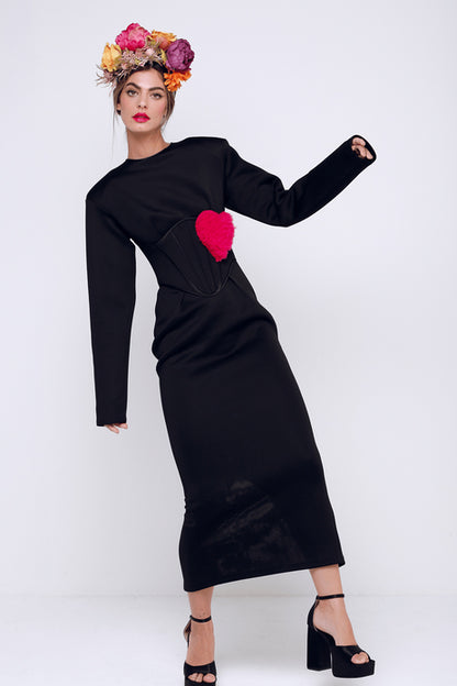 Long Sleeve Inner Corset Dress